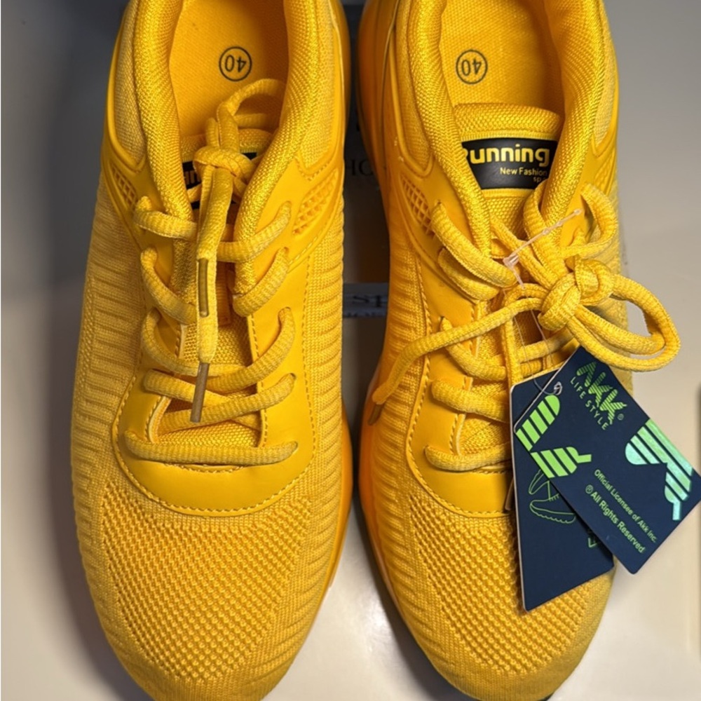 AKK Running Shoes! Bright Yellow Sneakers